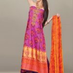 PurpleChiffonDupattaDyedCambricShalwar.mshirt,.mextrafabricforpanel,separateembroiderdneckline,metersatinborder.PriceRs.,