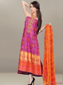 PurpleChiffonDupattaDyedCambricShalwar.mshirt,.mextrafabricforpanel,separateembroiderdneckline,metersatinborder.PriceRs.,