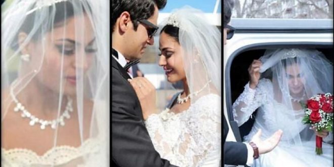 Veena Malik White Wedding Dress