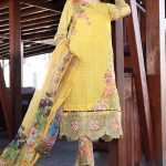 1572-DAISY-YELLOW EMBROIDERED LAWN UNSTITCHED 5,790