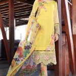 1572-DAISY-YELLOW EMBROIDERED LAWN UNSTITCHED 5,790