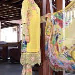 1572-DAISY-YELLOW EMBROIDERED LAWN UNSTITCHED 5,790