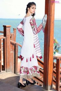 1574-FLORA-WHITE EMBROIDERED LAWN UNSTITCHED 5,790