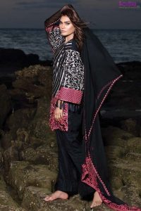 1575-CLASSIC-BLACK EMBROIDERED LAWN UNSTITCHED 5,790