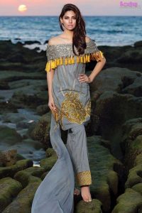 1575-STEEL-GREY EMBROIDERED LAWN UNSTITCHED 5,790