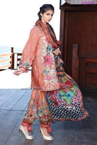 1576-PEACH-ECO EMBROIDERED LAWN UNSTITCHED 5,790