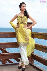 1578-CITRON-YELLOW EMBROIDERED LAWN UNSTITCHED 5,790