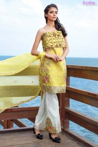 1578-CITRON-YELLOW EMBROIDERED LAWN UNSTITCHED 5,790