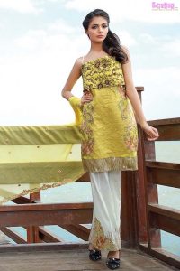 1578-CITRON-YELLOW EMBROIDERED LAWN UNSTITCHED 5,790