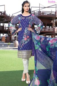 1583-DAZZLING-BLUE EMBROIDERED LAWN UNSTITCHED 5,790