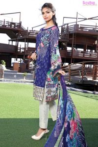 1583-DAZZLING-BLUE EMBROIDERED LAWN UNSTITCHED 5,790