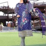 1583-DAZZLING-BLUE EMBROIDERED LAWN UNSTITCHED 5,790