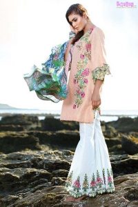 1584-PEACH-QUARTZ EMBROIDERED LAWN UNSTITCHED 5,790