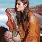 1585-BURNT-ORANGE EMBROIDERED LAWN UNSTITCHED 5,790