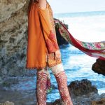 1585-BURNT-ORANGE EMBROIDERED LAWN UNSTITCHED 5,790