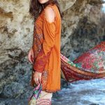 1585-BURNT-ORANGE EMBROIDERED LAWN UNSTITCHED 5,790