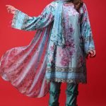 3PC Embroidered Lawn with Chiffon Dupatta PKR 3,495