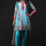 3PC Embroidered Lawn with Chiffon Dupatta PKR 3,495