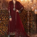 Unstitched MBROIDERED - Royal Maroon (BD-1307)